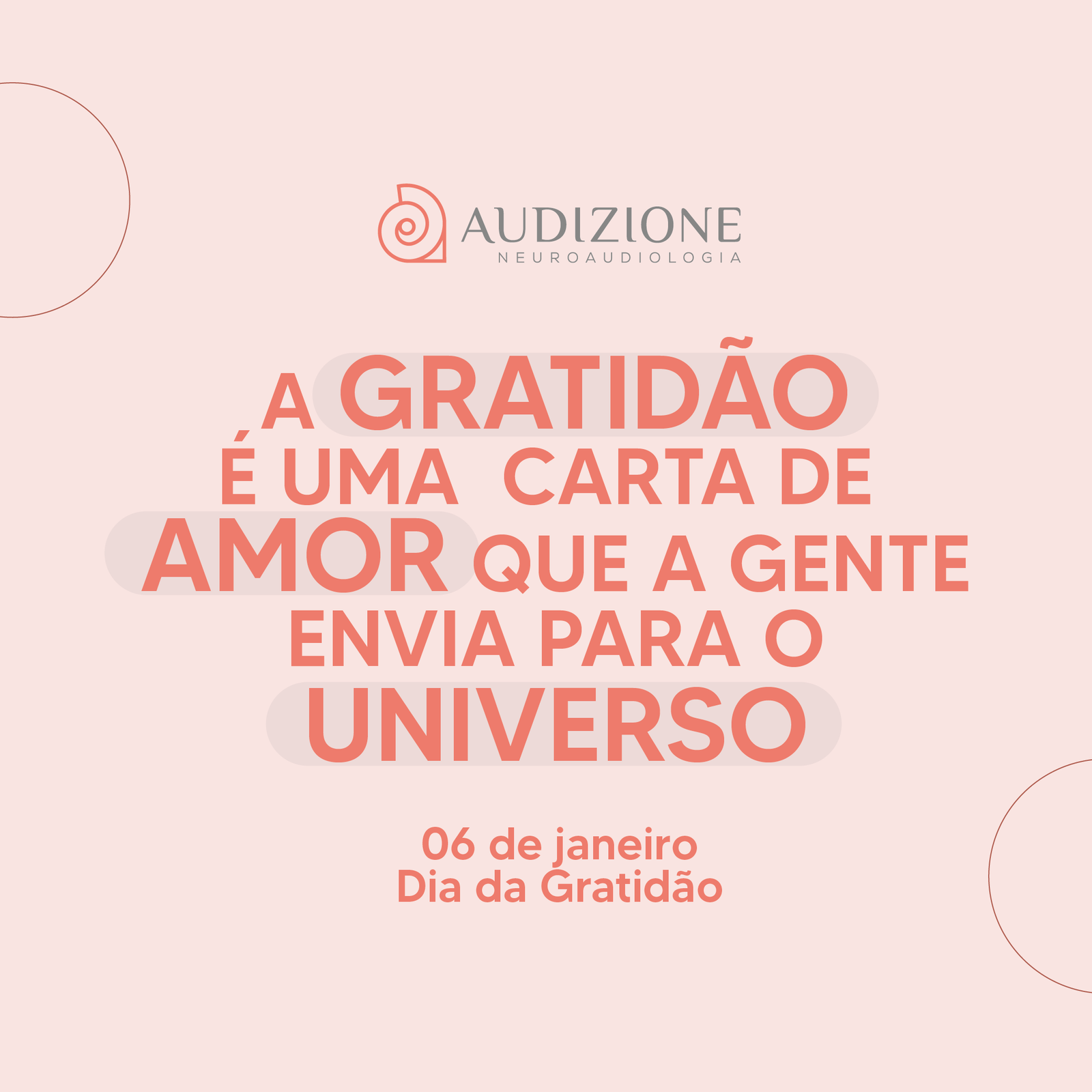 A gratidão é uma  carta de amor que a gente envia para o Universo